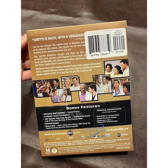 Grey's Anatomy: The‎ Complete Fifth Season DVD Set New Deleted Scenes - Picture 3 of 4